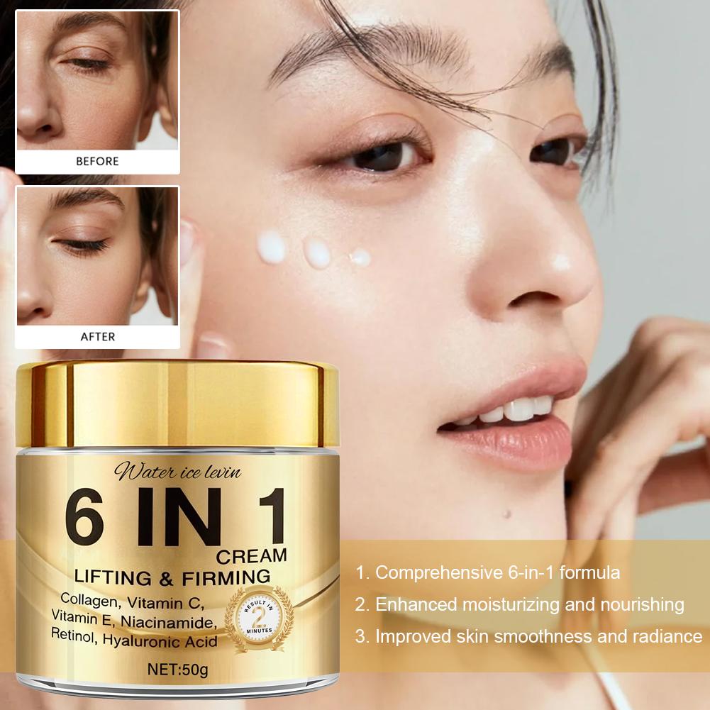 6 in 1 콜라겐 페이스 크림 리프팅 탄력 보습제 비 - Retinol Vitamin A Cream 리뷰 및 가격