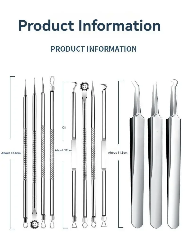 11개/세트 여드름 바늘 블랙헤드 클립 제거기 모공 블 - Skincare Ingredients Checker 리뷰 및 가격