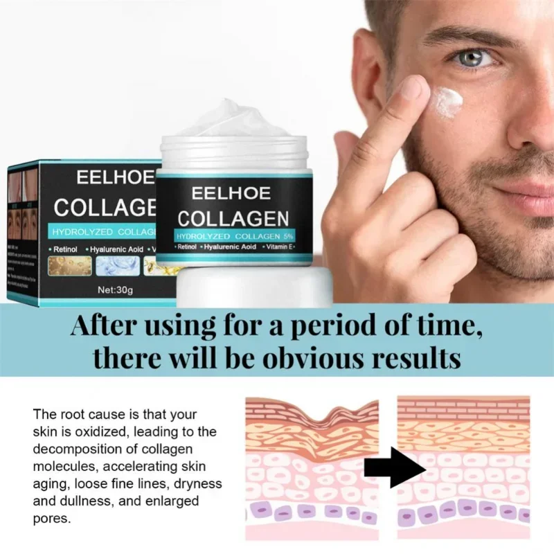 남성용 콜라겐 크림은 피부 질을 개선합니다. 페이스 크 - Retinol Vitamin A Cream 리뷰 및 가격