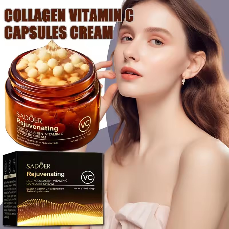 비타민 C 캡슐 크림 콜라겐 주름 제거 크림 안티에이징 - Skincare Vitamin C 리뷰 및 가격