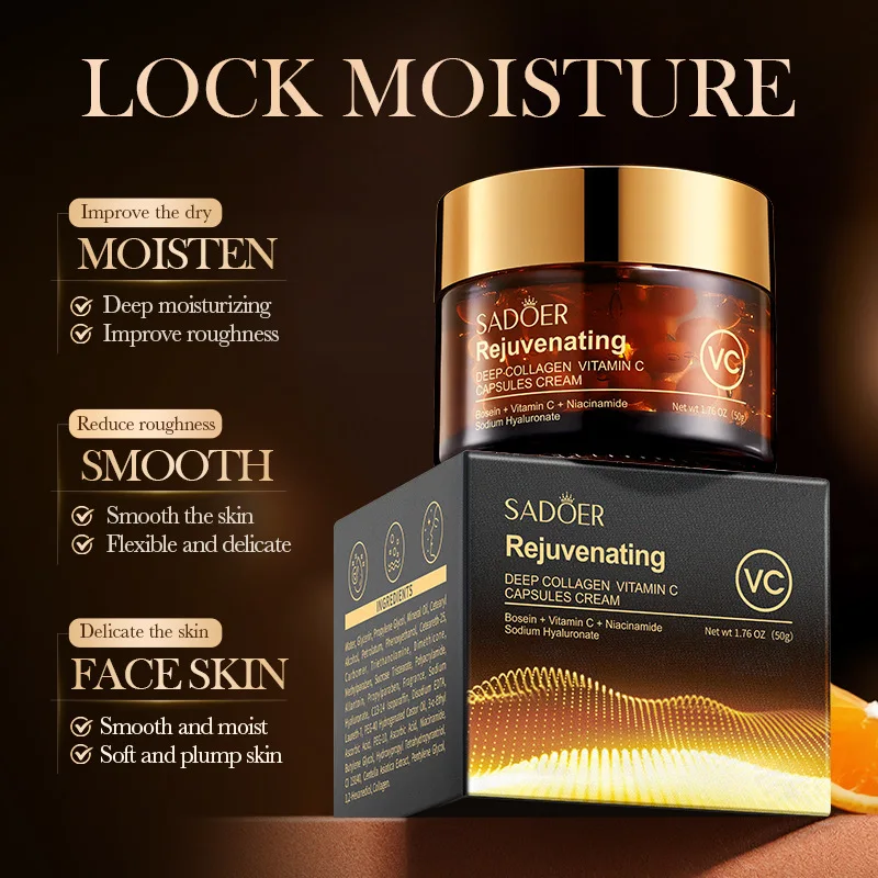 비타민 C 캡슐 크림 콜라겐 주름 제거 크림 안티에이징 - Skincare Vitamin C 리뷰 및 가격